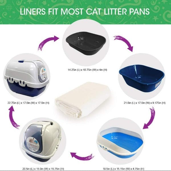 Fresh Kitty Jumbo-sized Sifting Litter Box Liners - Pack of 10 for Easy Cat Litter Waste Removal