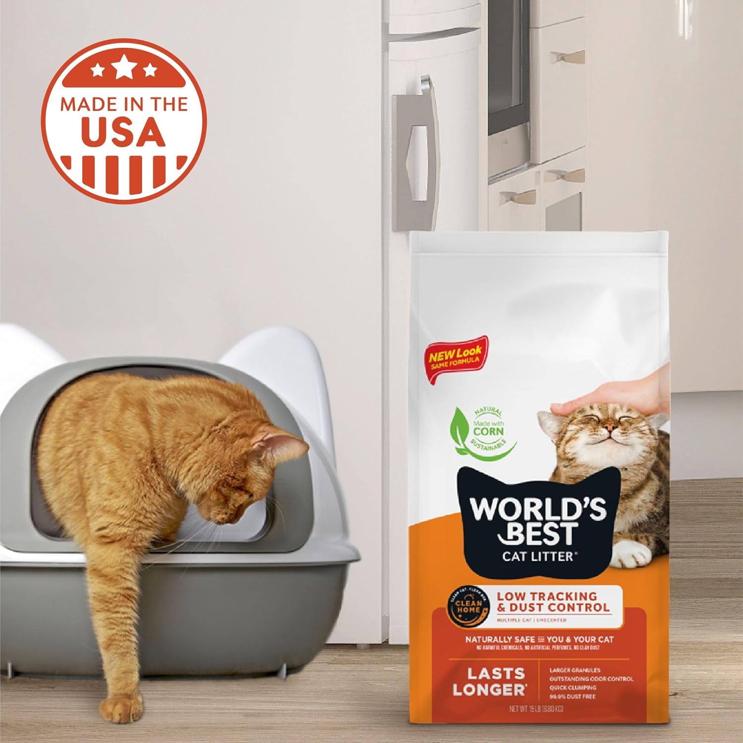 Top-Rated Low-Tracking & Dust-Free Clumping Cat Litter, 28lb