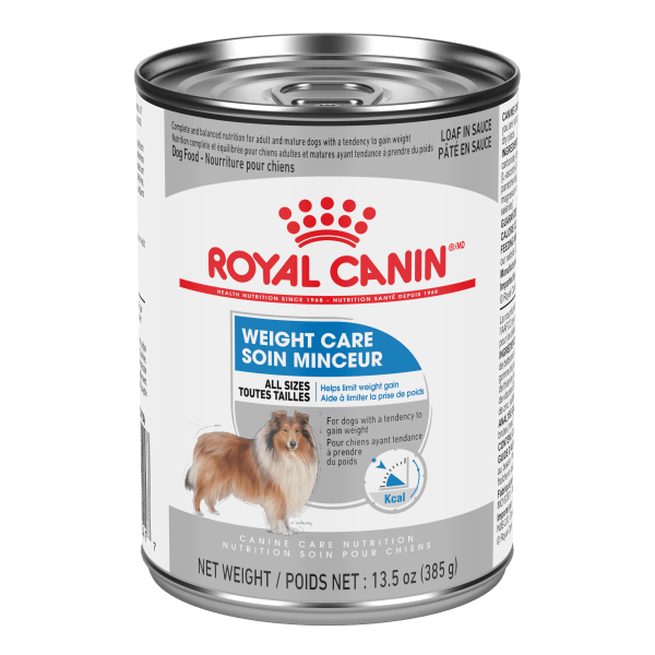 Royal Canin Canned Dog Food - Weight Care Loaf in Sauce, 385g - Ideal for Adult and Mature Dogs Prone to Weight Gain