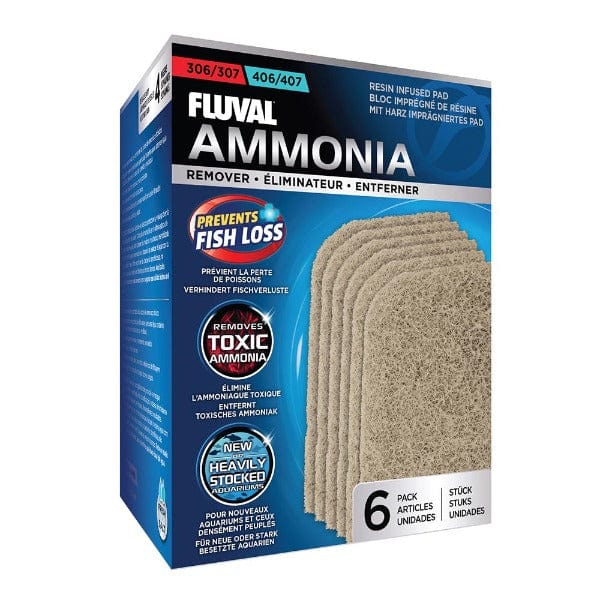Fluval 306/406 & 307/407 High - efficiency Ammonia Remover Pads in 6 - pack