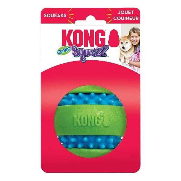 KONG Squeezz Goomz Interactive Ball Toy for Dogs - Ideal for Light to Moderate Chewers