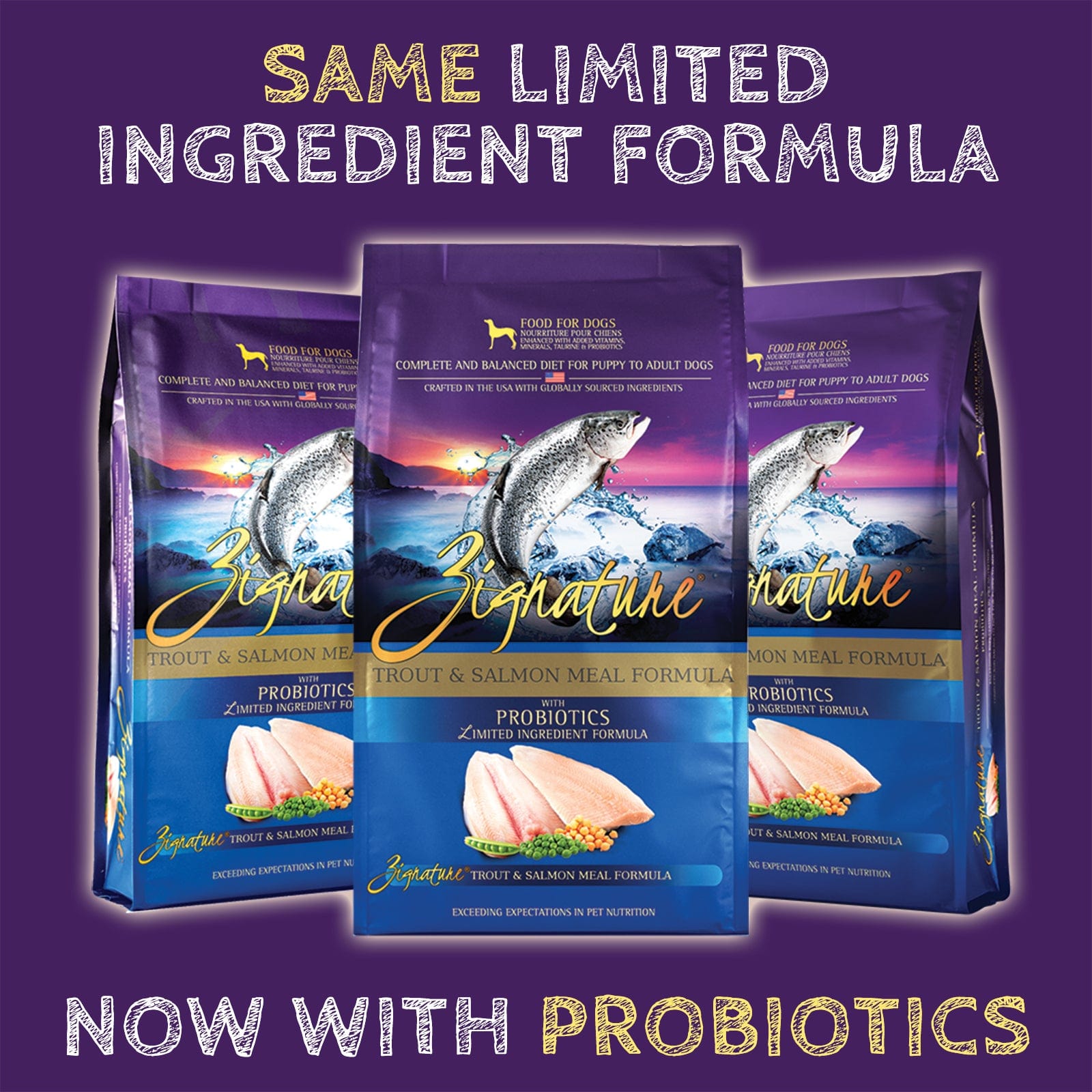 Zignature Premium Limited Ingredient Dry Dog Food with Trout and Salmon Formula