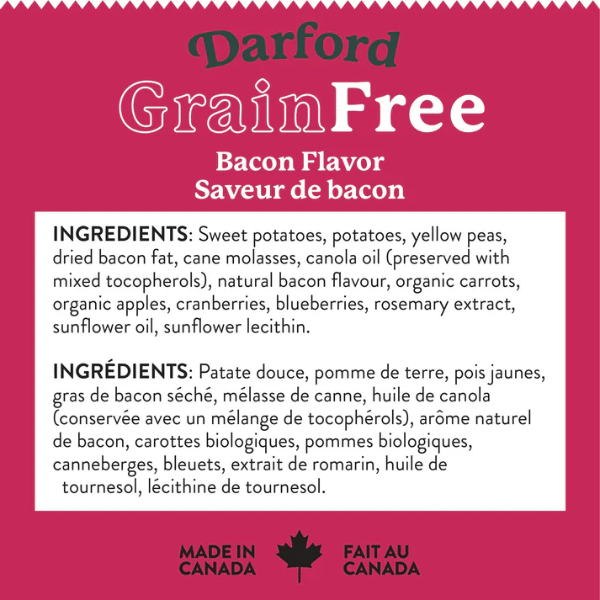 Darford Oven-Baked Grain-Free Dog Treats with Real Bacon Recipe