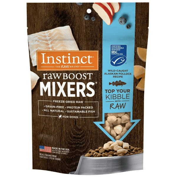 Instinct Raw Boost Mixers Premium Dog Food Topper with Wild-Caught Alaskan Pollock Recipe, 5-Ounce Package