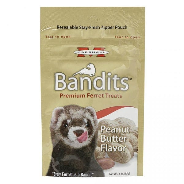 Marshall Bandits Premium Ferret Treats with Delicious Peanut Butter Flavor
