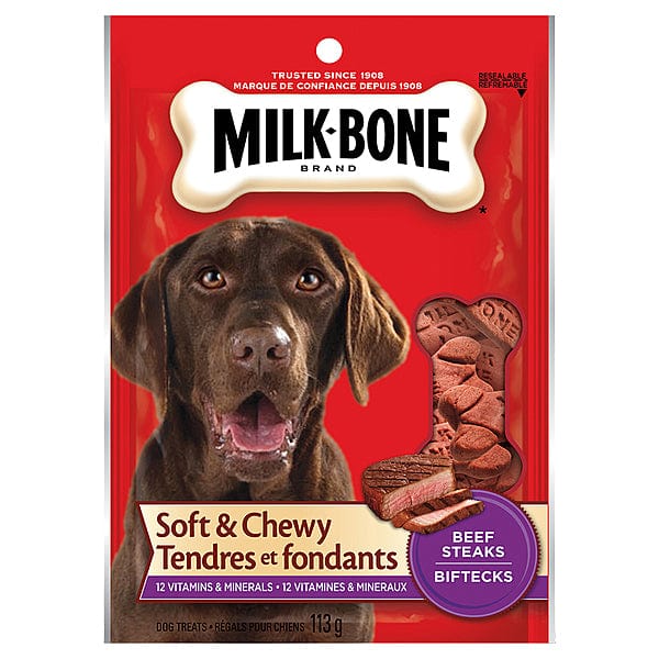 Milk-Bone Soft and Chewy Dog Treats with Delicious Beef Steak Flavor