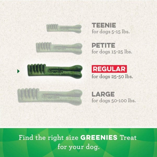 Greenies All - Natural Original - Flavored Regular - Sized Dog Dental Chew Treats for Oral Health