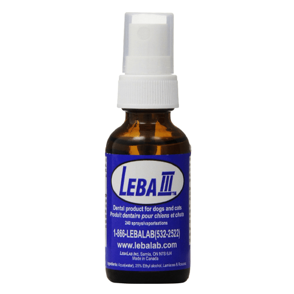 Leba III Oral Care Dental Spray with Dropper - One Ounce for Pet Dental Hygiene