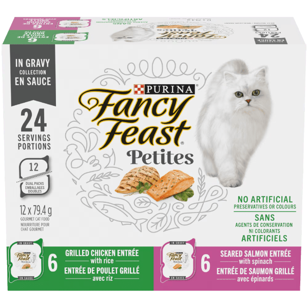 Fancy Feast Petites Wet Cat Food Variety Pack: 12 Trays of Gravy Delights