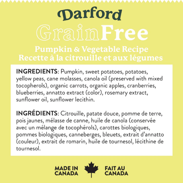 Darford Oven-Baked Grain-Free Dog Treats with Pumpkin Recipe