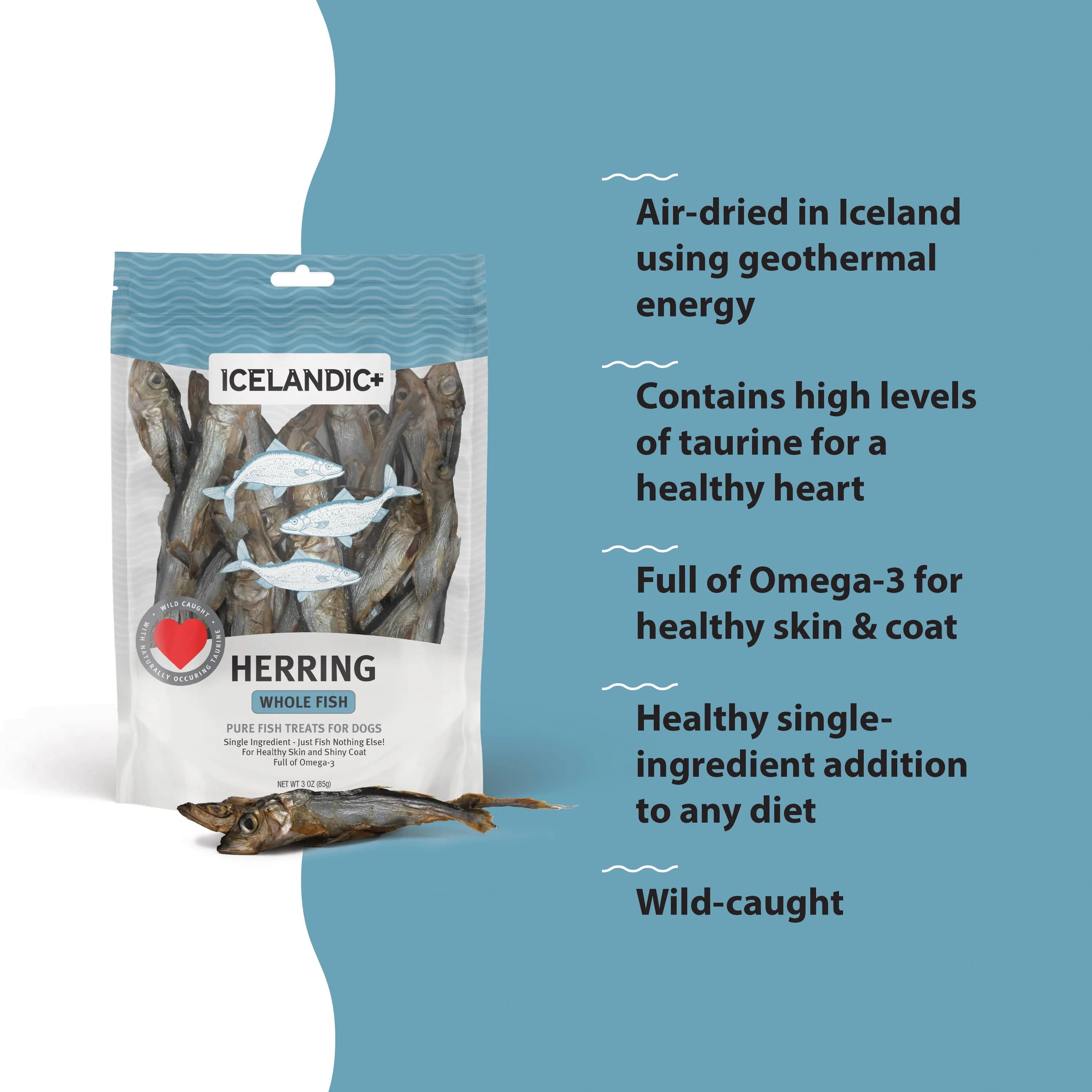 100% Pure Icelandic Whole Herring Dog Treats - A Special Order, Grain - Free Delight for Your Canine Friend