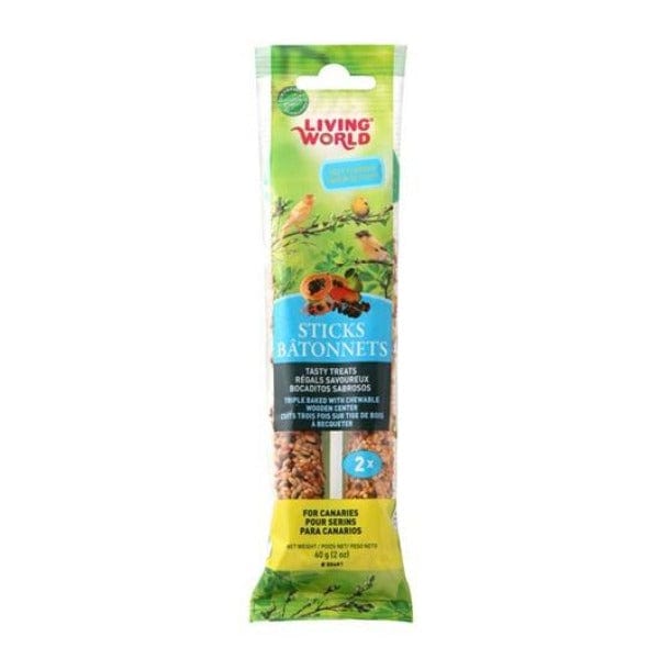 Living World Fruit-Flavored Canary Treat Sticks - Premium Healthy Snacks for Canaries