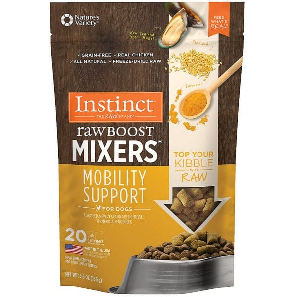 Instinct 5.5oz Raw Boost Mixers Dog Food Topper for Mobility Support