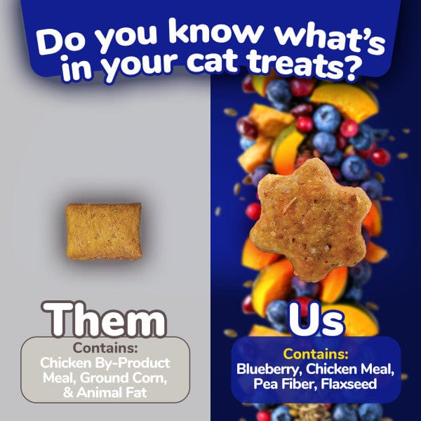 Fruitables Crunchy Cat Treats with Real Chicken and Blueberry Flavor