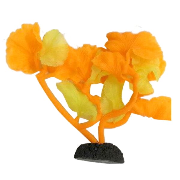 Glow-in-the-Dark Orange Seaweed Silicone Aquarium Plants Set of 6