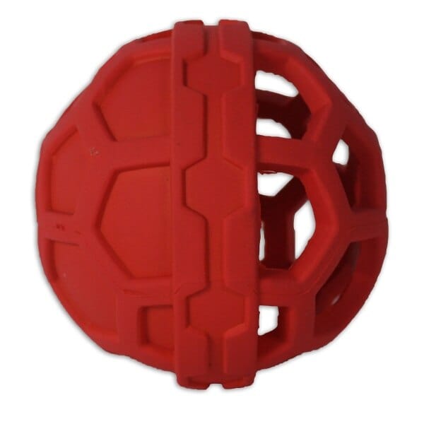 JW Durable Squeaky Treat - Dispensing Rubber Ball Dog Toy