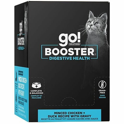 Go! Solutions High - Quality Digestive Health Booster Minced Chicken and Duck Wet Cat Food with Delicious Gravy