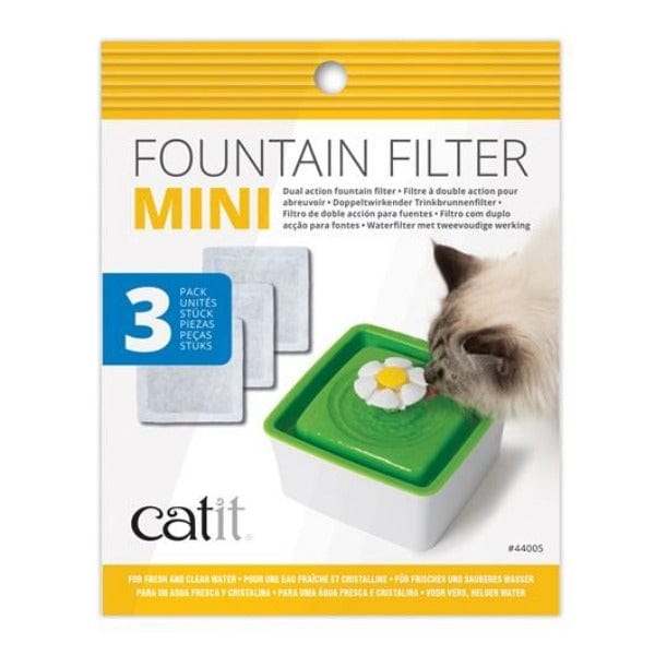 Catit 3-Pack Mini Fountain Filters for Cleaner Cat Water