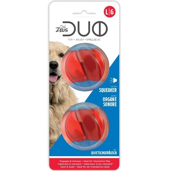 Zeus Duo Interactive Squeaking Ball Dog Toy Set
