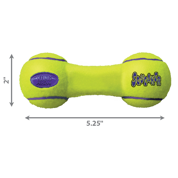 KONG Airdog Squeaky Dumbbell - Ideal Fetch Toy for Active Dogs