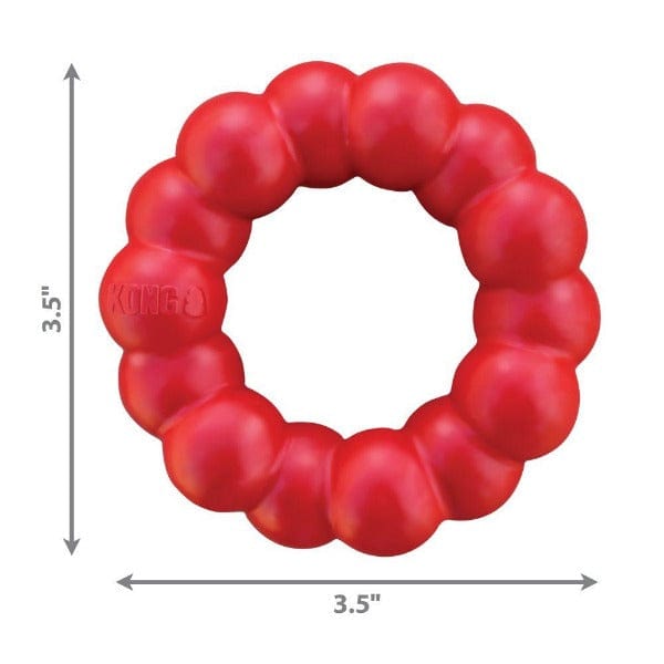 KONG Durable Red Rubber Ring Dog Chew Toy