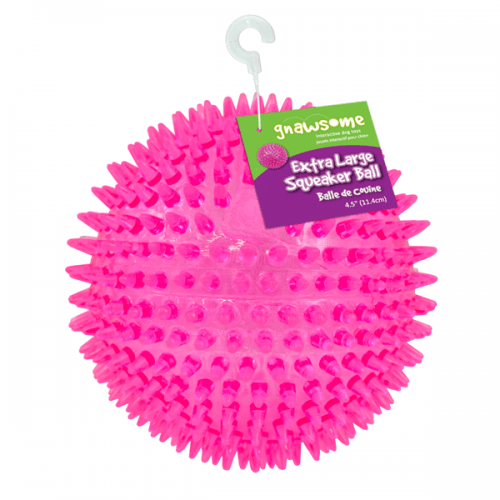 Extra Large Gnawsome Squeaker Ball with Spiky Texture for Big Dogs