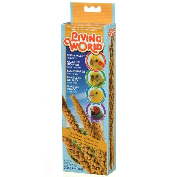 Living World Natural Spray Millet Treat for Companion Birds