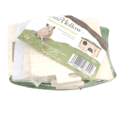 Cozy and Easy - to - Assemble Spruce Wood House for Small Pets like Hamsters and Mice in Moss Hollow Style