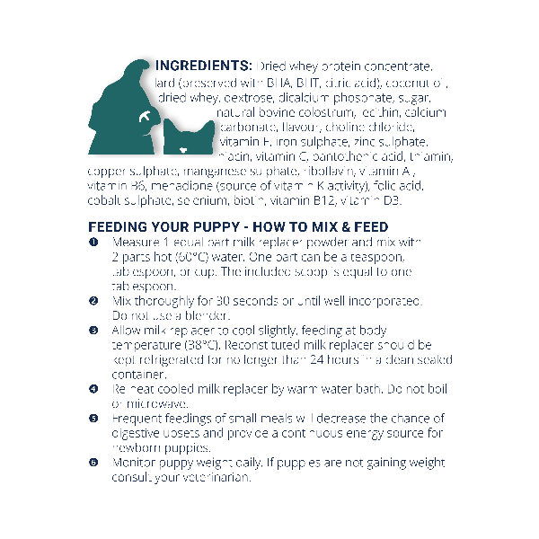Grober Pets High - Quality PuppyGro Milk Replacer for Newborn and Growing Puppies