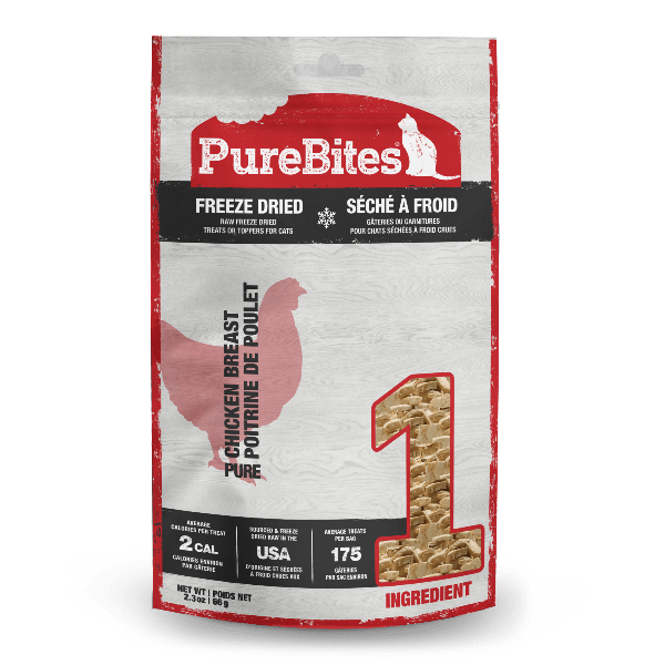 PureBites 66g Freeze - Dried High - Quality Chicken Breast Cat Treats