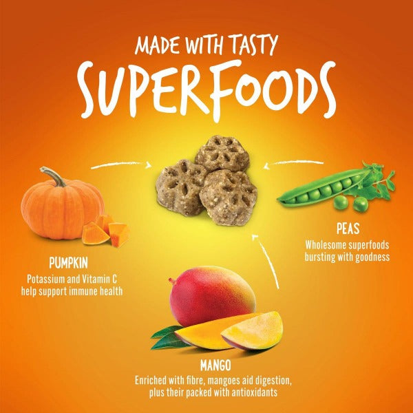 Fruitables Mini Skinny Dog Treats with Pumpkin & Mango Flavor