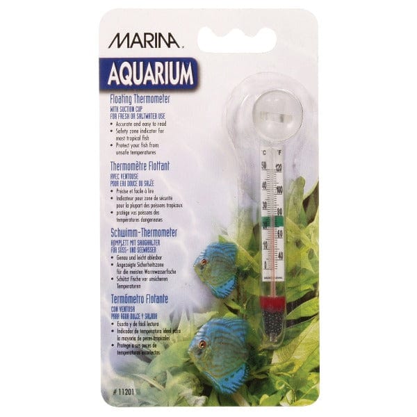 Marina Vertical Floating Thermometer with Suction Cup for Aquariums