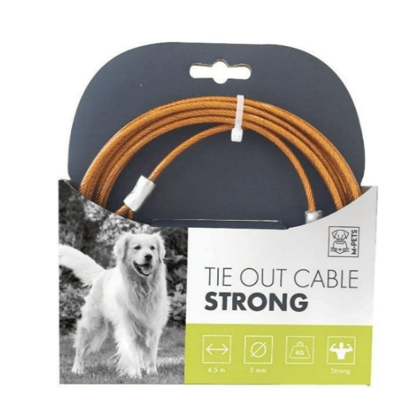 M-PETS Heavy-Duty Dog Tie-Out Cable for Dogs Up to 22.7 kg
