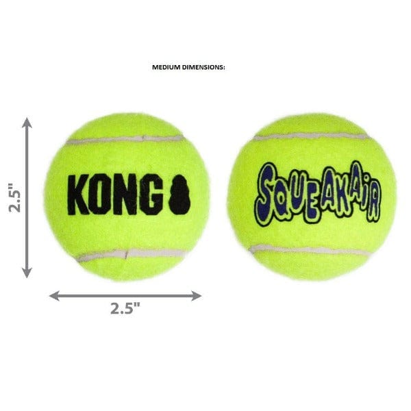 KONG SqueakAir Balls - Premium Dog Fetch Toy Combining Tennis Ball and Squeaker