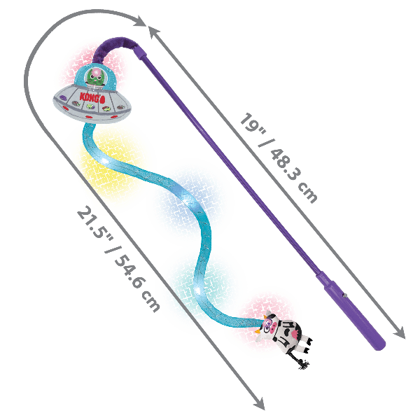 KONG Interactive Teaser UFO Cat Toy for Endless Feline Entertainment