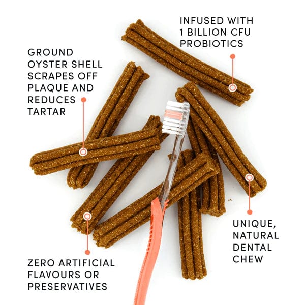 Crumps' Naturals Advanced Whole Mouth Dental Sticks for Dogs - Plaque Busters with Probiotics