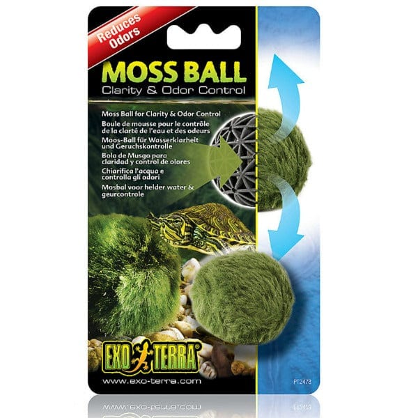Exo Terra Aquarium Moss Ball for Water Clarity and Odor Elimination