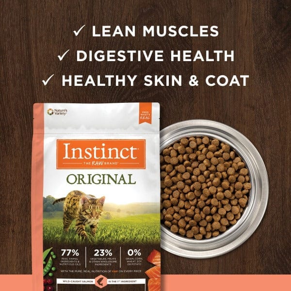 Instinct Original Grain-Free Dry Cat Food with Real Wild-Caught Salmon, 4.5 Pound Package