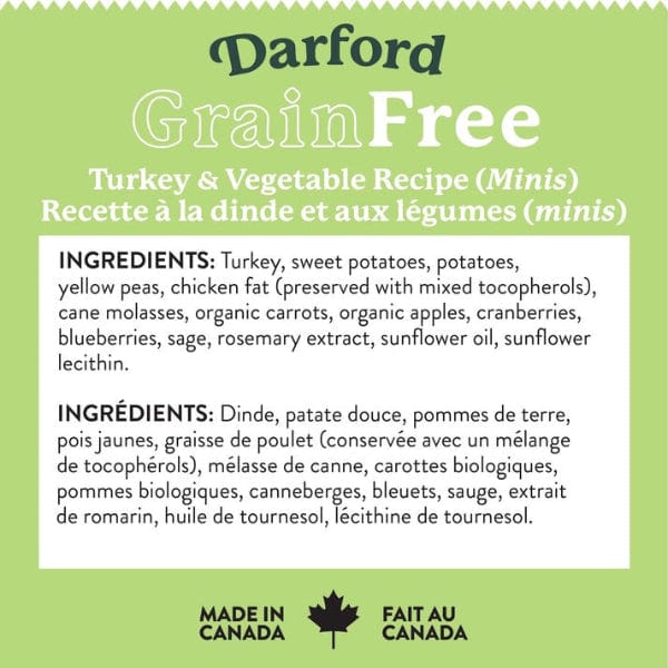 Darford Premium Grain-Free Oven-Baked Miniature Turkey-Shaped Dog Treats