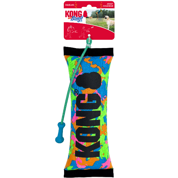 KONG Bunji High-Visibility Bumper Dog Fetch Toy for Energetic Play