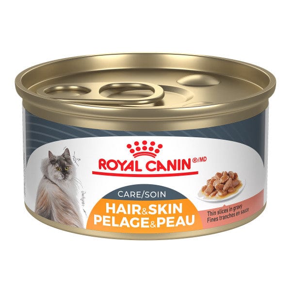 Royal Canin 85g Canned Cat Food: Hair & Skin Care Thin Slices in Gravy