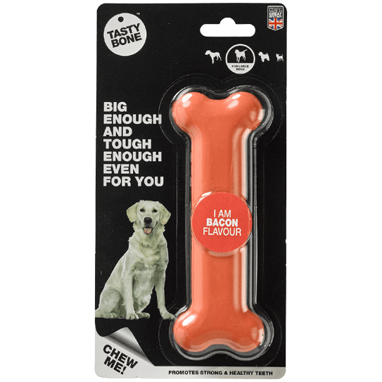 Delicious TastyBone Nylon Dog Chew Bone with Bacon Flavor