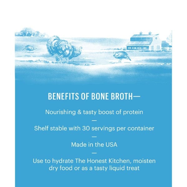 The Honest Kitchen Ready-to-Use Instant Turkey Bone Broth for Dogs