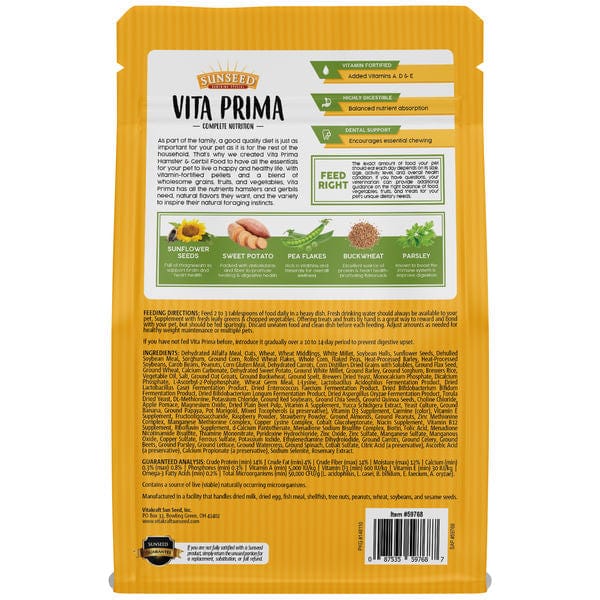 Sunseed Vita Prima Premium Quality Food for Hamsters and Gerbils