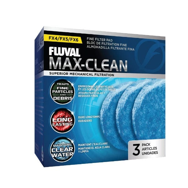 Premium Fluval FX4/FX5/FX6 Canister Filter Max-Clean Fine Polyester Filter Pads Set