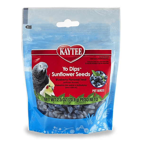 Kaytee Yo Dips Blueberry Flavored Sunflower Seeds - An Irresistible Treat for Pet Birds