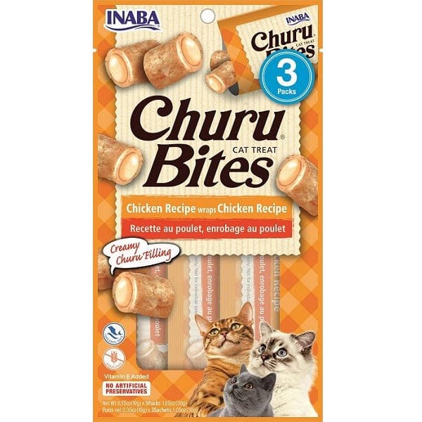 Inaba Churu Bites Cat Treats - Creamy Purée Chicken Recipe for Feline Delight