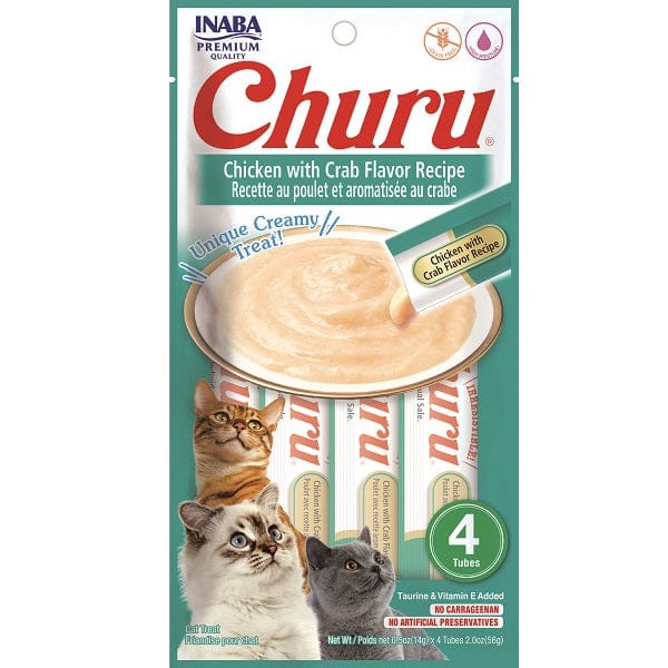 Inaba Churu Creamy Purée Cat Treat - Delectable Chicken with Crab Recipe