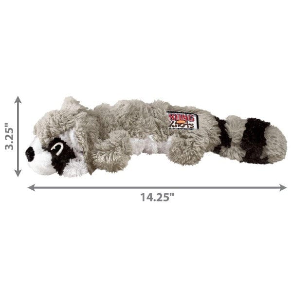 KONG Realistic Scrunch Knots Racoon Dog Toy for Light Chewing