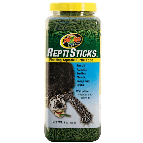 Zoo Med Floating ReptiSticks: Ideal Aquatic Food for Turtles, Newts, Frogs & Crabs